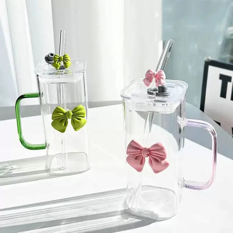Glass Tumbler with Bow
