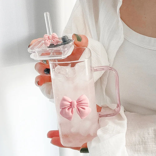 Glass Tumbler with Bow