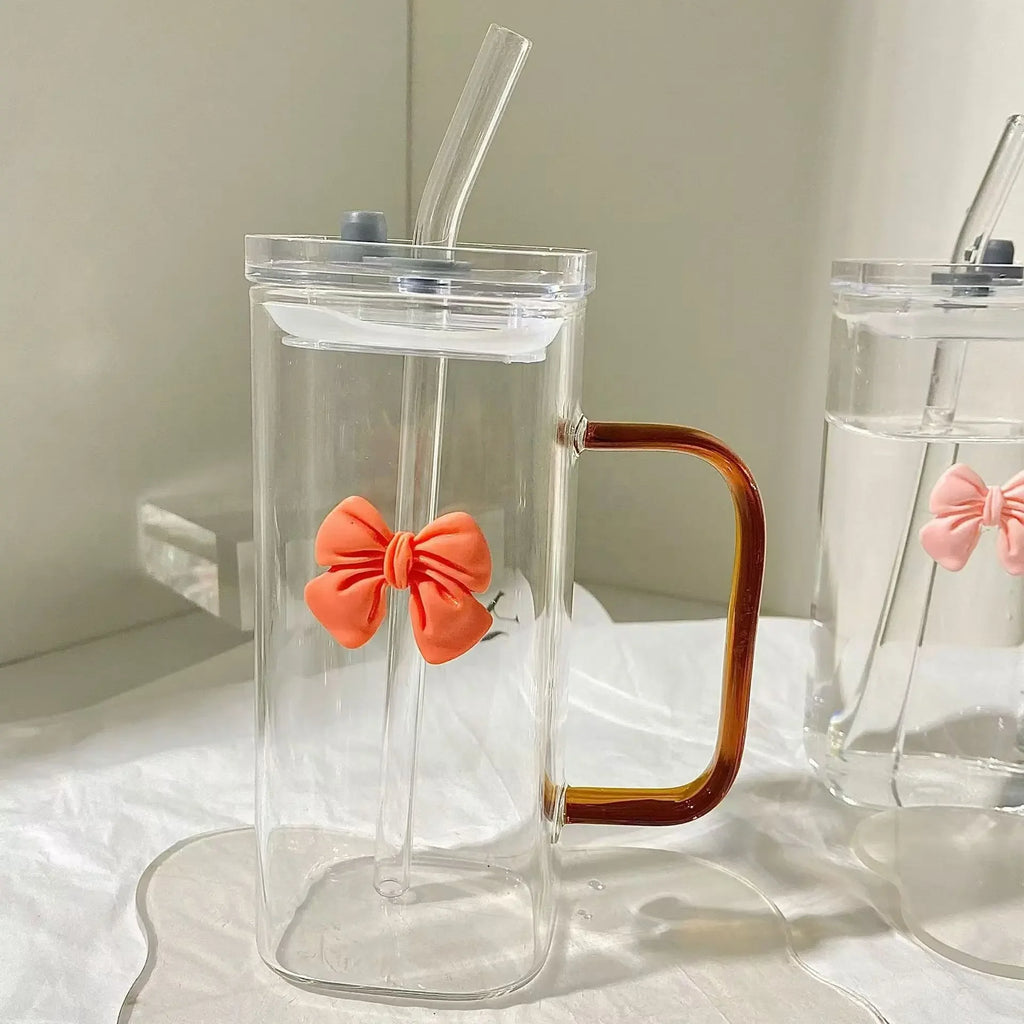 Glass Tumbler with Bow