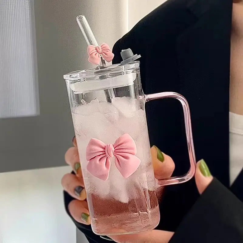 Glass Tumbler with Bow